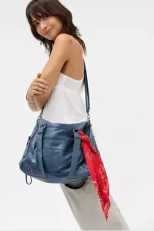 BDG Borsa Cindy in Pelle Sintetica Lavata con Dettaglio Sciarpa in
