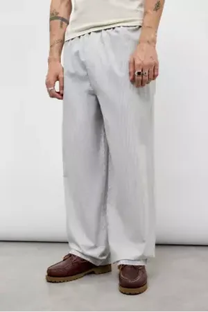 BDG Pantaloni Boxer a Righe Grigie in a Urban Outfitters