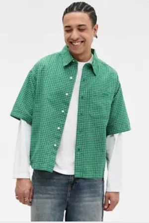 BDG Camicia Oxford Crop a Quadri Arlo