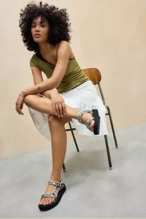 Teva Sandali Midform Universal Floral Neri in