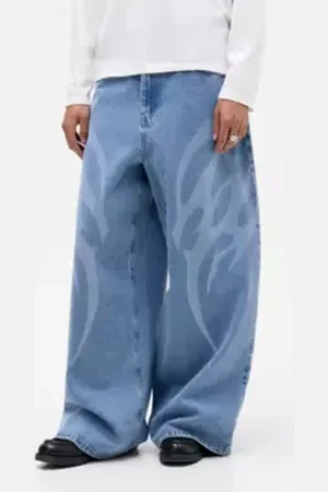 Basic Pleasure Mode Jeans a Gamba Larga Silas Troy in