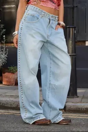 Jaded London Jeans Jaded Studded Colossus di in