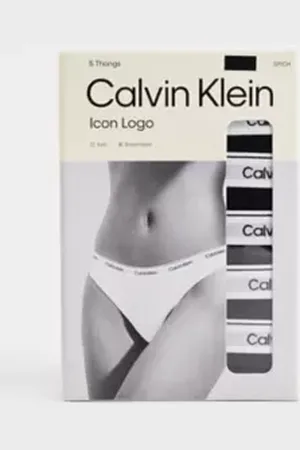 Calvin Klein Perizoma con Logo Icona Confezione da 5 a Urban Outfitters