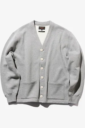 Beams Sweat V Cardigan Raised Back
