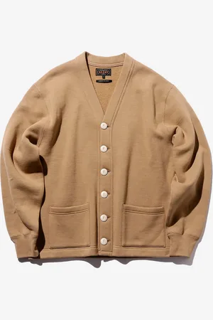 Beams Sweat V Cardigan Raised Back