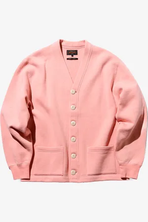 Beams Sweat V Cardigan Raised Back