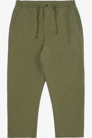 Universal Works Hi Water pantaloni twill verdi
