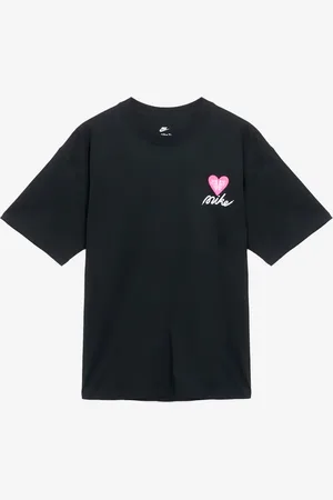 Nike T-shirt nera Max 90 con cuore e grafica