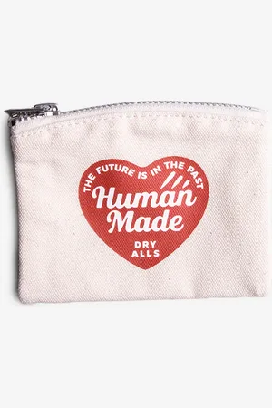 HUMAN MADE Borsellino panna con zip