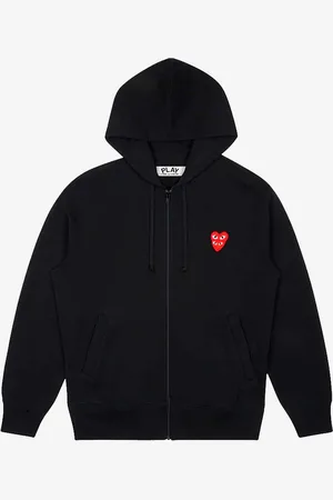 Comme des Garçons Felpa zip con cappuccio