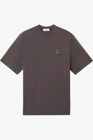 Stone Island T-shirt antracite in jersey di cotone