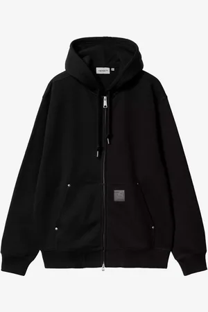 Carhartt M Felpa nera Eldon con cappuccio e rivetti