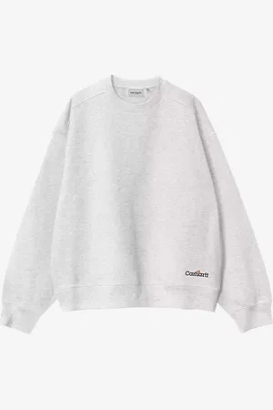 Carhartt M Felpa grigia chiaro Label Script