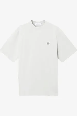 Stone Island T-shirt perla in jersey di cotone