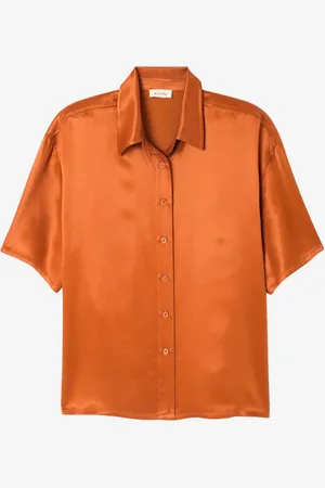 American Vintage Camicia morbida in viscosa cannella