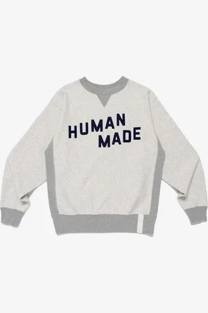 HUMAN MADE Felpa girocollo grigia college
