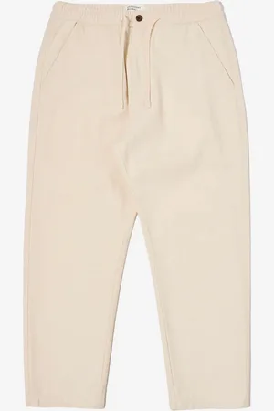 Universal Works Pantaloni ecru Hi Water cropped
