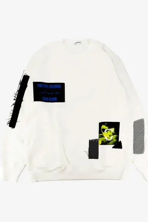 UNDERCOVER Pullover con grafica e patchwork