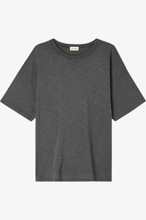 American Vintage T-shirt ampia misto viscosa antracite