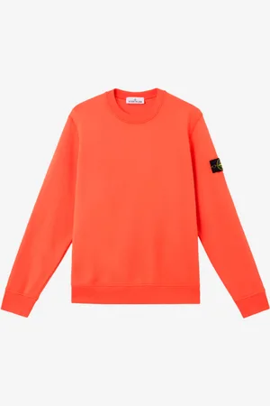 Stone Island Felpa girocollo in cotone con badge
