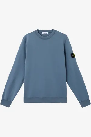 Stone Island Felpa avio girocollo in cotone con badge