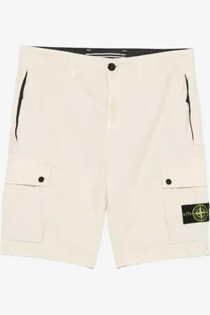 Stone Island Bermuda cargo sabbia con tasche e badge