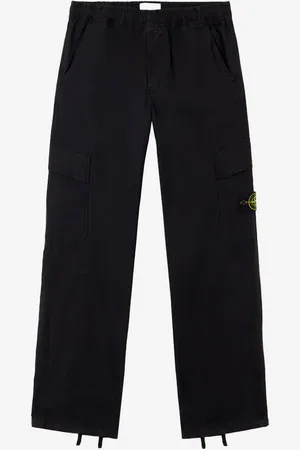 Stone Island Pantaloni cargo in cotone ripstop con bagde