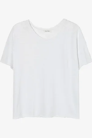 American Vintage T-shirt bianca Sonoma con scollo a barchetta