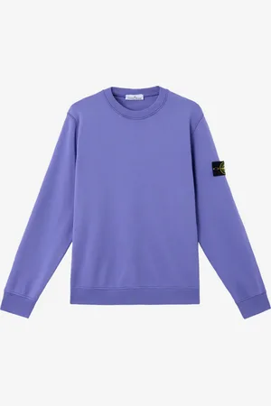 Stone Island Felpa girocollo in cotone con badge