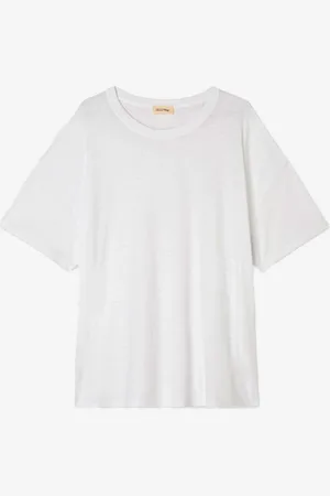 American Vintage T-shirt ampia misto viscosa bianca