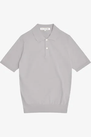 Comme des Garçons Polo maniche corte in maglia grigia