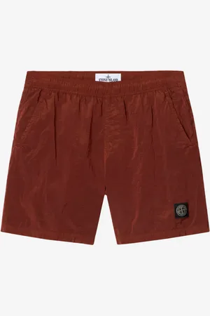 Stone Island Costume da bagno rame con tasche e logo Compass