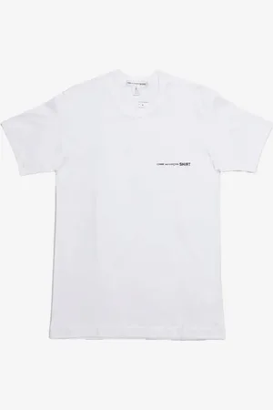 Comme des Garçons T-shirt bianca con logo stampato