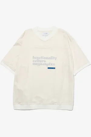 F/CE T-shirt bianca in mesh con stampa