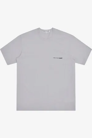 Comme des Garçons T-shirt grigia oversize con logo