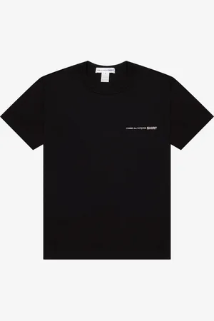 Comme des Garçons T-shirt nera con logo stampato