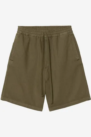 Carhartt Shorts verdi militare Rainer in cotone e lino