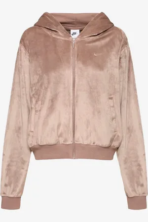 Nike Felpa in velour con cappuccio e zip
