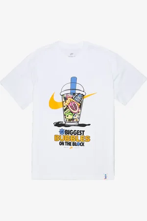 Nike T-shirt bianca con grafica Bubble