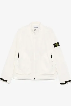 Stone Island Giacca high-neck in nylon con badge