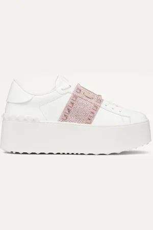 VALENTINO GARAVANI SNEAKER FLATFORM ROCKSTUD UNTITLED IN VITELLO CON MICRO BORCHIE Donna 35.5