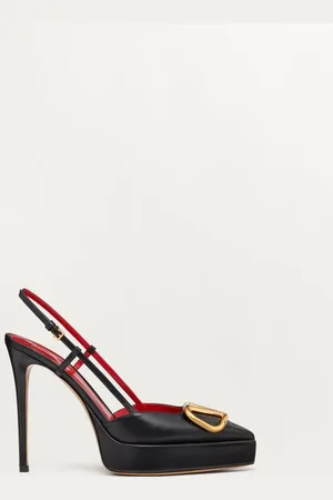 VALENTINO GARAVANI D??COLLET?? SLINGBACK CON PLATEAU VLOGO SIGNATURE IN VITELLO 120MM Donna 35.5