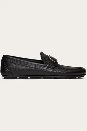 VALENTINO GARAVANI MOCASSINO DRIVER VLOGO SIGNATURE IN VITELLO GRANATO Uomo 39