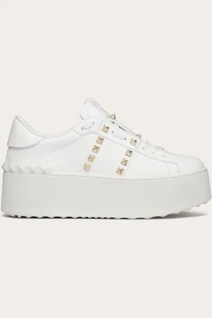 VALENTINO GARAVANI SNEAKER FLATFORM ROCKSTUD UNTITLED IN VITELLO Donna 35.5