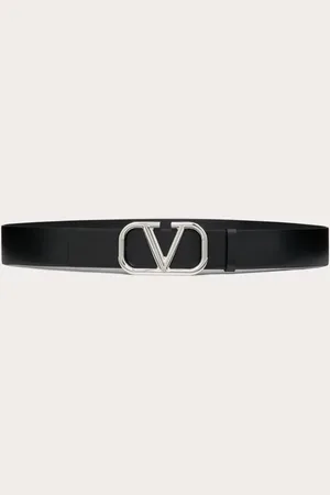 VALENTINO GARAVANI CINTURA VLOGO SIGNATURE IN VITELLO 40 MM Uomo 090