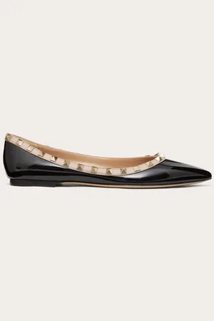 VALENTINO GARAVANI BALLERINA ROCKSTUD IN VERNICE Donna 34.5