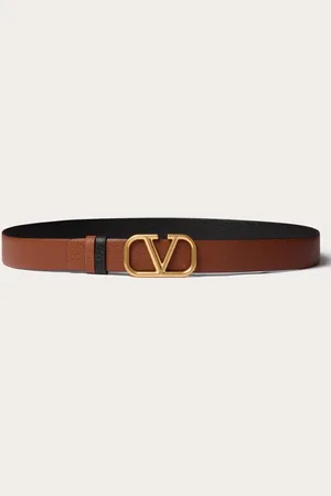 VALENTINO GARAVANI CINTURA REVERSIBILE VLOGO SIGNATURE IN VITELLO STAMPA ALCE 30 MM Uomo 085