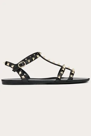 VALENTINO GARAVANI SANDALO BASSO ROCKSTUD IN GOMMA Donna 35