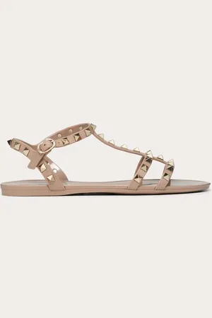 VALENTINO GARAVANI SANDALO BASSO ROCKSTUD IN GOMMA Donna 35