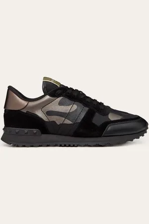 VALENTINO GARAVANI SNEAKER ROCKRUNNER CAMOUFLAGE NOIR LAMINATA Uomo 38